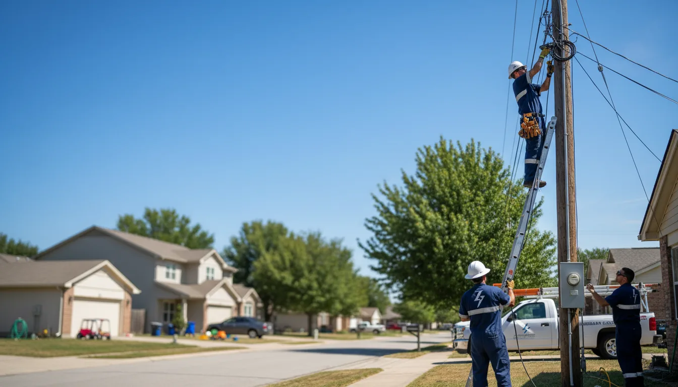 Residential electrician providing installation services in Blair, OK